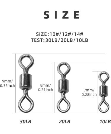SF Fly Fishing Micro Swivels Stainless Steel 20lb 25 Pcs - Black Nickle Ball Bearing Swivels Hook line Connector - Buy Online on SooperMarket.com