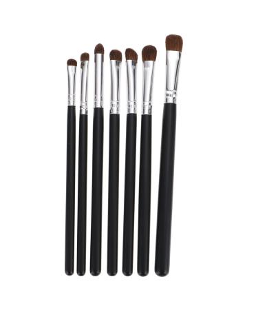 Baluue 14 Pcs Eye Makeup Brushes Elf Lip Balm Eyeshadow Brush Small Makeup Brush Face Cosmetic Wood Black