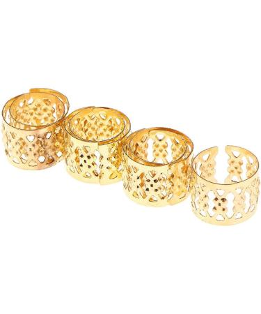 B Blesiya Lots 100 Pieces Hair Clip Rings Decorations Braid Hair Loops Headband Accessories Braiding Metal Cuffs Gold 10x8 mm 1 count (Pack of 100) Gold - Buy Online on SooperMarket.com