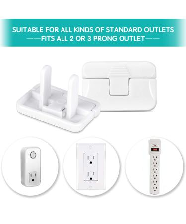 Baby Proofing Outlet Covers (40 Pack) - Child Proof Outlet Plug Covers with Hidden Pull Handle - Prevent Electric Shock Hazard - Outlet Protector for Kids Safety - Buy Online on SooperMarket.com