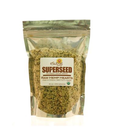 Esutras Organics Raw Hemp Seed Hearts, 16 Ounce