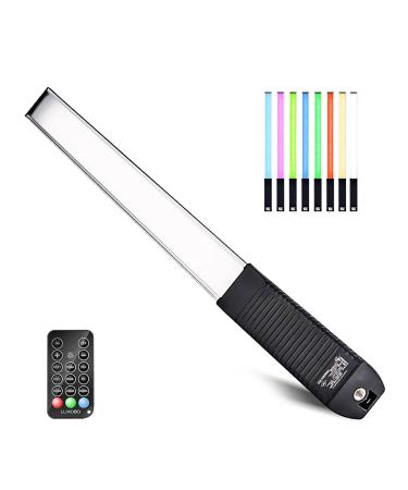 LUXCEO RGB LED Photography Lighting Portable Wand Handheld LED Video Light 1000 Lumens CRI 95+ USB Rechargeable with Remote Control, Carry Bag, Adjustable Color Temperature 3000K-6000K and 36 Colors