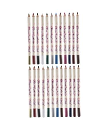MUSISALY 24 Pcs Eyeliner Pen Pencil Eyeshadow Blue Eyeliner Colored Eyeliner Brown Eyeshadow Eyeliner Stick