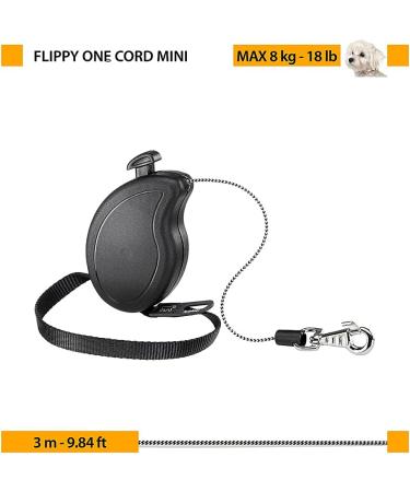 Ferplast Flippy One Dog Leash for Small Dogs - 3m Roller Leash Locking Button Light Blue - Ideal for Pets Up to 8kg - Buy Online on SooperMarket.com