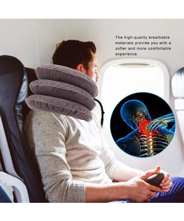 Inflatable Cervical Neck Traction Device Portable Neck Brace Support Stretcher Gray for Neck - Buy Online on SooperMarket.com
