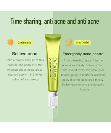 Anti Acne Removal Cream Tea Tree Acne Removal Gel Acne Cream for Acne Treatment & Spot Treatment Clear Soothing Spot Gel Acne Moisturiser Whiteheads & Blackhead Remover Invisible Gel - Buy Online on SooperMarket.com