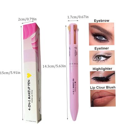 4 in 1 Makeup Pen Multifunctional Makeup Pencil from Eyeliner Lip Liner Brow Pencil and Highlighter Easy-to-Apply & Compact Makeup Accessories Style 2 - Buy Online on SooperMarket.com