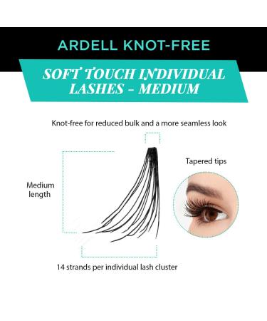 Ardell Soft Touch Individual False Eyelashes Medium Black 4 Pack - Knot-Free - Buy Online on SooperMarket.com