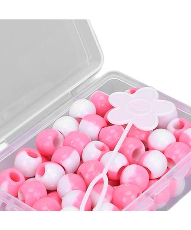 74 Pcs Round Hair Beads DIY Braid Hair Beads Braids for Girls(Pink) - Buy Online on SooperMarket.com
