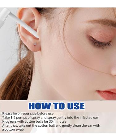 Tinnitus Relief Spray 60ml Anti Tinnitus Spray Earwax Cleaning Care Spray for Relieves Tinnitus Ear Back Ear Discomfort - Buy Online on SooperMarket.com