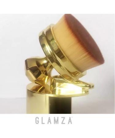 Glamza Gold Plated Round O Circle Powder Foundation Brush - Buy Online on SooperMarket.com