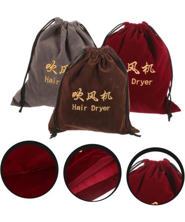 Gogogmee 3 Pcs Hair Dryer Storage Bag Drawstring Storage Bag Portable Hair Dryer Bag Blow Dryer Bag Fabric - Buy Online on SooperMarket.com