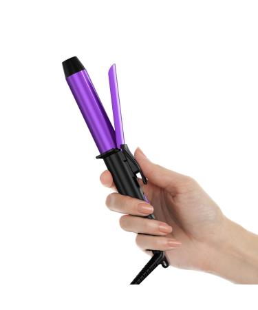 1 Inch Barrel Travel Curling Iron Dual Voltage Ceramic Mini Hair Curler with Keratin&Argan Oil Infuse Travel Size Curling Iron with Storage Bag