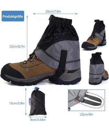 Waterproof Tyuodna Gaiters for Hiking Running & Outdoor Activities - Breathable Leg Gaiters for Men & Women - One Size Black - Buy Online on SooperMarket.com