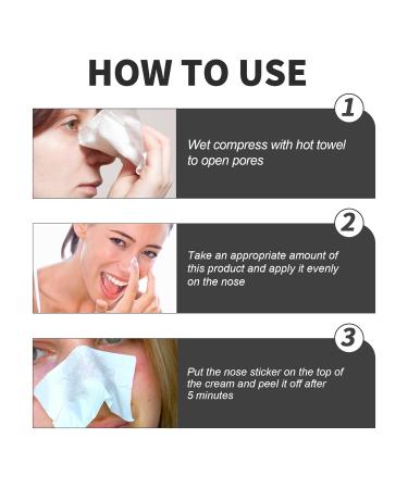 Peel Off Blackhead Removal Mask - Acne Treatment Pore Cleansing Cream & Nose Strips - 30ml + 60 Pcs for Clear Skin - Buy Online on SooperMarket.com