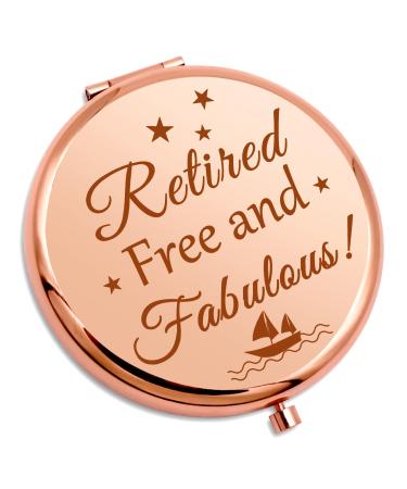 Retirement Gifts for Women Coworkers Leaving Gift Compact Makeup Mirror Retired Gift for Boss Going Away Gift Friendship Gift Happy Retirement Gift for Teacher Nurses Grandma Travel Makeup Mirror