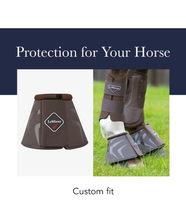 LeMieux Black Fleece Rubber Bell Overreach Horse Boots - Protective Gear and Training Equipment - Equine Boots Wraps & Accessories Medium Black Fleece Rubber Bell - Buy Online on SooperMarket.com