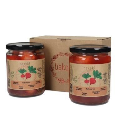 BAKOKI Premium pickled radishes 2 x 480g (pack of 2) Radishes 480 g (pack of 2)