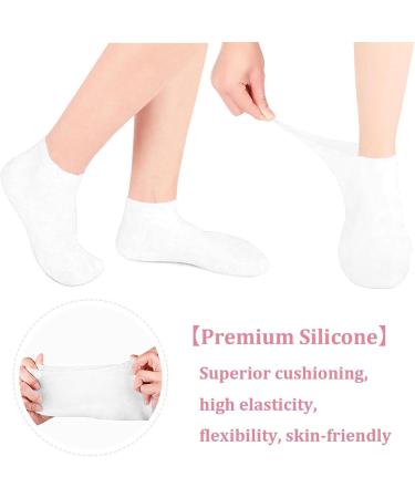Moisturizing Silicone Socks for Women - 2 Pairs of Anti-Slip Pedicure Socks for Dry Cracked Feet - Soft & Hydrating Skin Color - Buy Online on SooperMarket.com