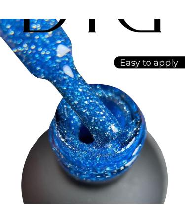 Didier Lab - Premium UV Gel Nail Polish - Brillant No. 19 - Gel Nail Varnish - Nail Art - Long-Lasting High Gloss Wear - Blue Gel Nail Polish - Gel Nails - Glitter Gel Nail Polish - Rich Pigment - Buy Online on SooperMarket.com