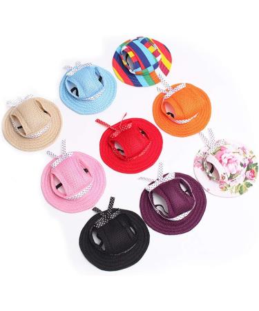 Princess Pet Cap: Dog Canvas Round Hat with Adjustable Chin Strap for Sun Protection (Medium, Color) - Buy Online on SooperMarket.com