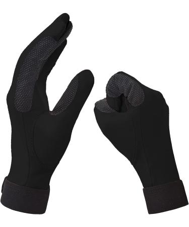 Amoy Stretch Horse Riding Gloves for Women - Breathable Black Mittens, Size Medium - Buy Online on SooperMarket.com