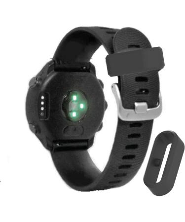 Silicone Fastener Ring 6-Pack for Garmin and Galaxy Watches - Secure Connector Loop for Vivoactive, Fenix, Forerunner, Vivomove Bands - Black - Buy Online on SooperMarket.com