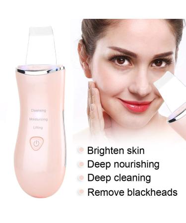 Skin Scrubber Face Spatula for Deep Facial Cleansing - Acne Extraction and Exfoliating Agent - Face Cleaning Machine in Pink - Buy Online on SooperMarket.com