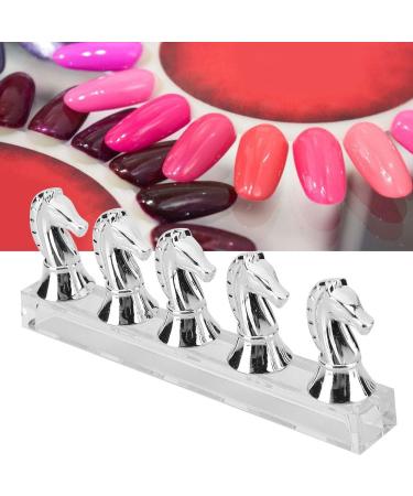 Glomora Nail Stand Horse Head Nail Tip Practice Rack Magnet Adsorption False Nail Display Support Holders for False Nail Tip Manicure Tool Home and Salon Use (Silver) - Buy Online on SooperMarket.com