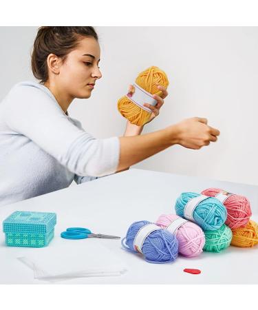 FREEBLOSS 4 Set Plastic Canvas Kit for Beginners - Mesh Sheets, Yarn for Embroidery, Knitting Projects - Buy Online on SooperMarket.com