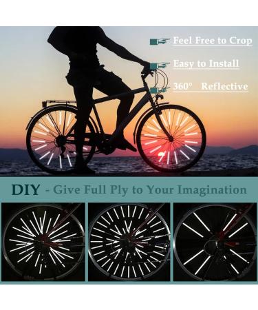 Kindoyo Spoke Reflectors for Bikes - 360 Visibility 72-Piece Bicycle Reflector Kit Alternative to Cat Eyes & Spoke Lights International Shipping - Buy Online on SooperMarket.com