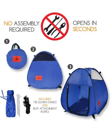 MyDeal Pop Up Pet House in a Bag - Portable Play Pen with 3 Net Windows and Zipper Door for Dogs, Cats, Rabbits - Shelter and Safety on the Go - Buy Online on SooperMarket.com