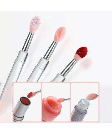 Manolyee Silicone Lip Brush Applicator Silicone Lip Brushes Tool Portable | Silicone Lip Brush Lip Gloss Balm Applicator Eyeshadow Lip Scrub Brush Applicator Lip Applicators - Buy Online on SooperMarket.com