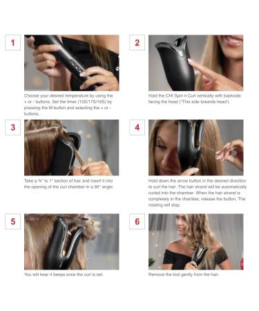CHI Spin N Curl 1.25 Ceramic Rotating Curling Iron - Ideal for Shoulder-Length Hair | Includes Cleaning Tool | Matte Black - 1 Count - Buy Online on SooperMarket.com