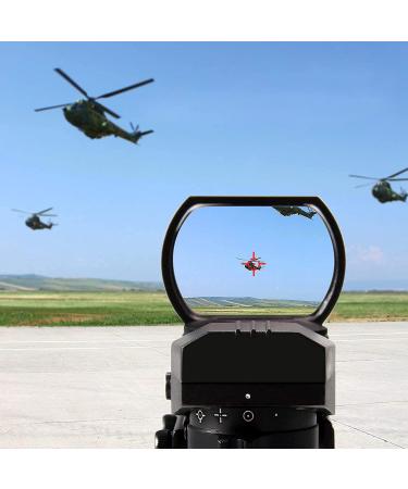 Ohuhu Red Green Dot Reflex Sight with 4 Reticle Patterns | 20mm Rail Mount | Black - Buy Online on SooperMarket.com