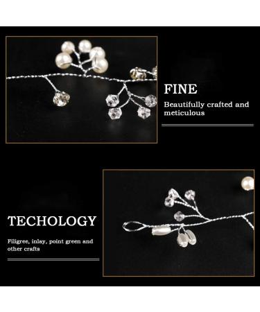 100 cm Wedding Hair Wire Bridal Hair Jewellery Rhinestone Headband and Headband with Crystal Headdress Head Cover for Women - Buy Online on SooperMarket.com
