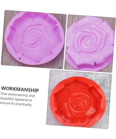 Rose Cake Mold Silicone Cake Moulds Cakesicles Mold Silicone Rose DIY Mold Silicone Candle Mold Silicone Bread Loaf Pan Nonstick Cupcake Tin Crisper Pan Silica Gel Muffin Non Stick 24X24X5CM - Buy Online on SooperMarket.com