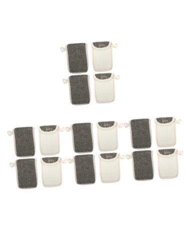Baluue 16 Pcs Black Linen Soap Bag Foaming Soap Shower Foaming Bag Soap Pouch Cotton Soap Bags Flax