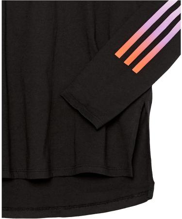 adidas Girls' Long Sleeve Cotton Hooded Graphic T-Shirt X-Large Black/Multicolor - Buy Online on SooperMarket.com