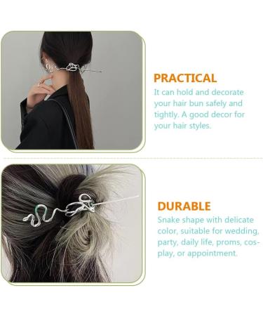 Minkissy Hair Slide Hairpins Knot Snake Hair Chopstick Vintage Hair Pin Gothic Hair Clips Retro Hair Barrettes for Women Girl Hair Accessories Women Headdress Antique Modeling Alloy Miss - Buy Online on SooperMarket.com