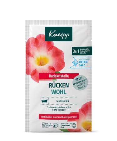 Kneipp bathing crystals are comfortable - swimming salt with extract of the devil claw - natural clean deep salt of the saline luisenhall & essential oils made of lavender & cajeput - for back neck & shoulder - 60g 60 g (1 Pack)