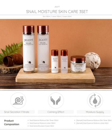 Snail Essence Moisture Skin Care Set - K Beauty Snail Cream Toner & Hydrating Moisturizer - Anti-Aging Formula for Radiant Skin - Buy Online on SooperMarket.com