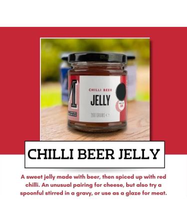 Manfood Chilli Beer Jelly (200g) | Sweet Jelly with a hint of Chilli | Perfect for Cheese | Try in a Gravy or use as a Glaze for Meat or tofu | Made in The UK - Buy Online on SooperMarket.com