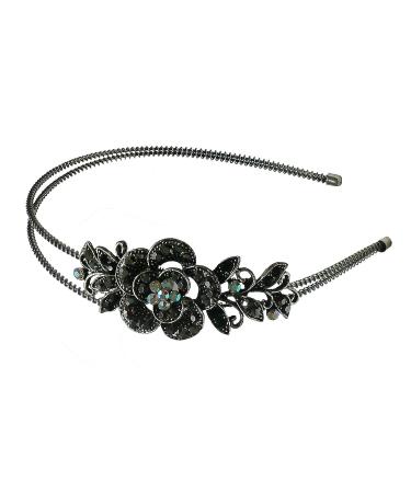 Set of 4 Crystal Flower Headbands - 4 Colors (Jet, Lavender, Rose, Crystal) - Buy Online on SooperMarket.com