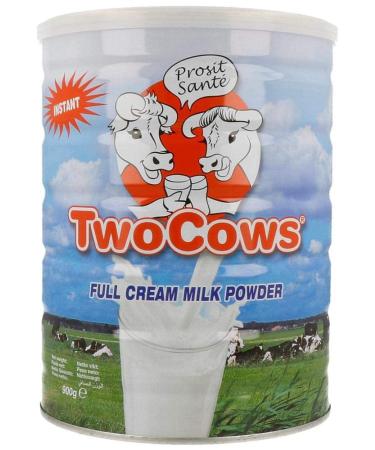 Two Cows Instant Full Cream Milk Powder (Tin) - 900g Full Cream Milk Powder 900 g (Pack of 1)