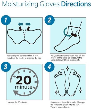 Epielle Moisturizing Socks and Gloves - 5 Pairs for Hand and Foot Care | Skincare Gifts for Her | Stocking Stuffer - Buy Online on SooperMarket.com