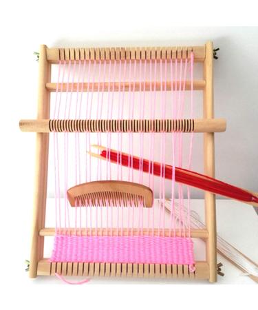 Mochiglory Wooden Weaving Loom Creative DIY Weaving Art 15.7 x 11.4 x 1.4 inches for Kids, Beginners and Experts