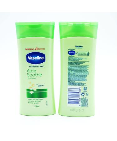 3x Vaseline Essential Moisture Aloe Fresh Light Feeling Lotion 200ml