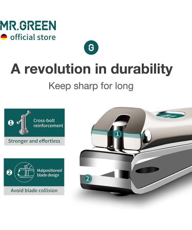 MR.GREEN Curved Blade Nail Clippers - Stainless Steel Manicure Scissors for Fingernails and Pedicures (Medium) - Buy Online on SooperMarket.com