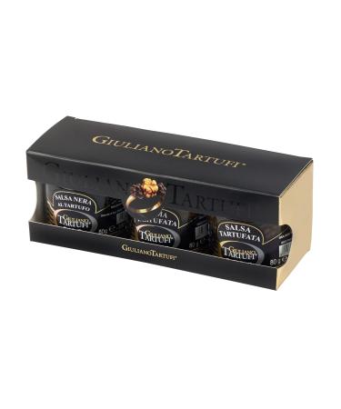 Gift set "I Love Tartufo" by Giuliano Tartufi with 3 different truffle sauces each 80g in a gift box